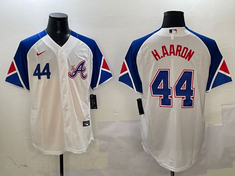 Men Atlanta Braves #44 H.Aaron White City Edition 2025 Nike MLB Jersey style 6->atlanta braves->MLB Jersey